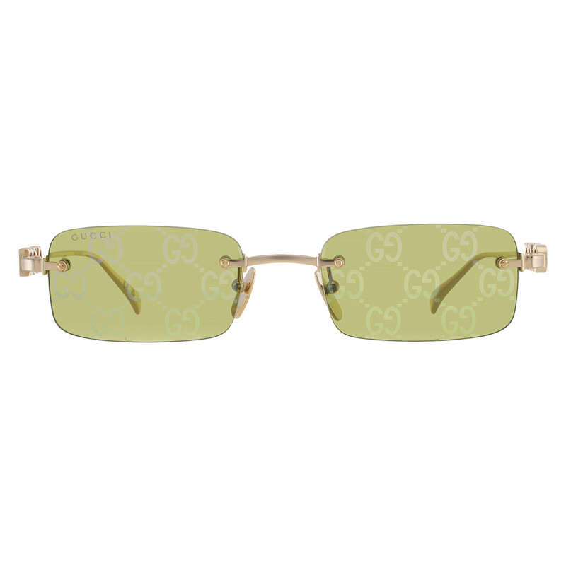 小物 GUCCI Sunglasses Green Frame l Logo Gucci Green Logo Rectangular Men's Sunglasses GG1808S 002 52