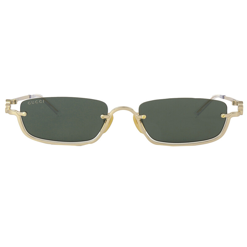 Gucci Green Rectangular Unisex Sunglasses GG1278S 002 55