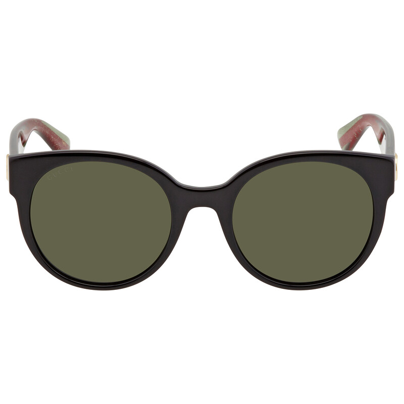 Gucci Green Round Ladies Sunglasses GG0035SN 002 54 