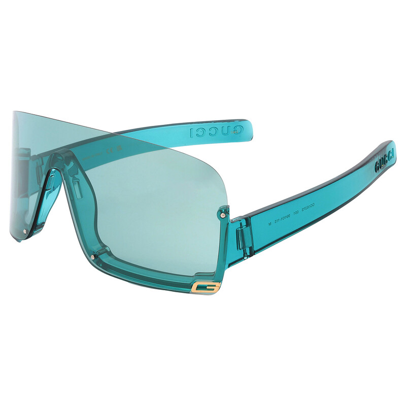 未使用級 現行品 GUCCI サングラス GG1637S Gucci Green Shield Ladies Sunglasses GG1637S 001 99 889652475622