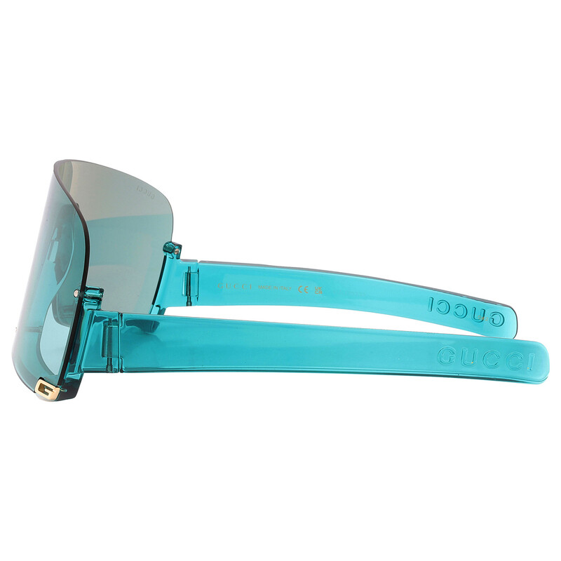 Gucci Green Shield Ladies Sunglasses GG1637S 001 99 889652475622