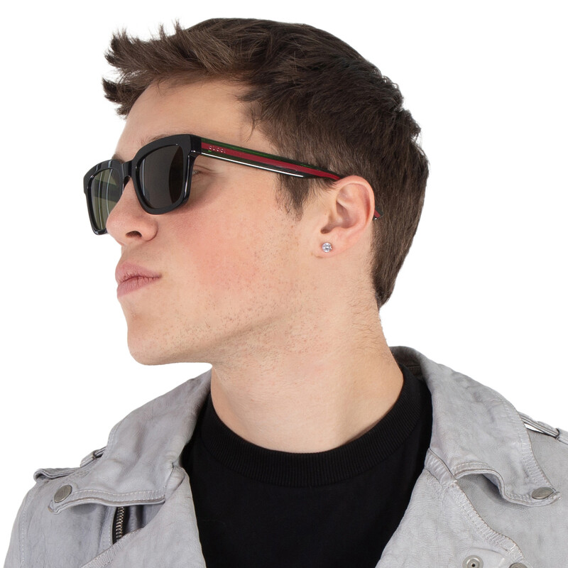 Gucci Green Square Men's Sunglasses GG0001SN 002 52 889652384917