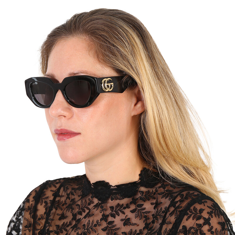 Gucci luxurious oversized sunglasses ⭐️⭐️⭐️ Gucci Black/Gold Gradient GG0113S L main image 4
