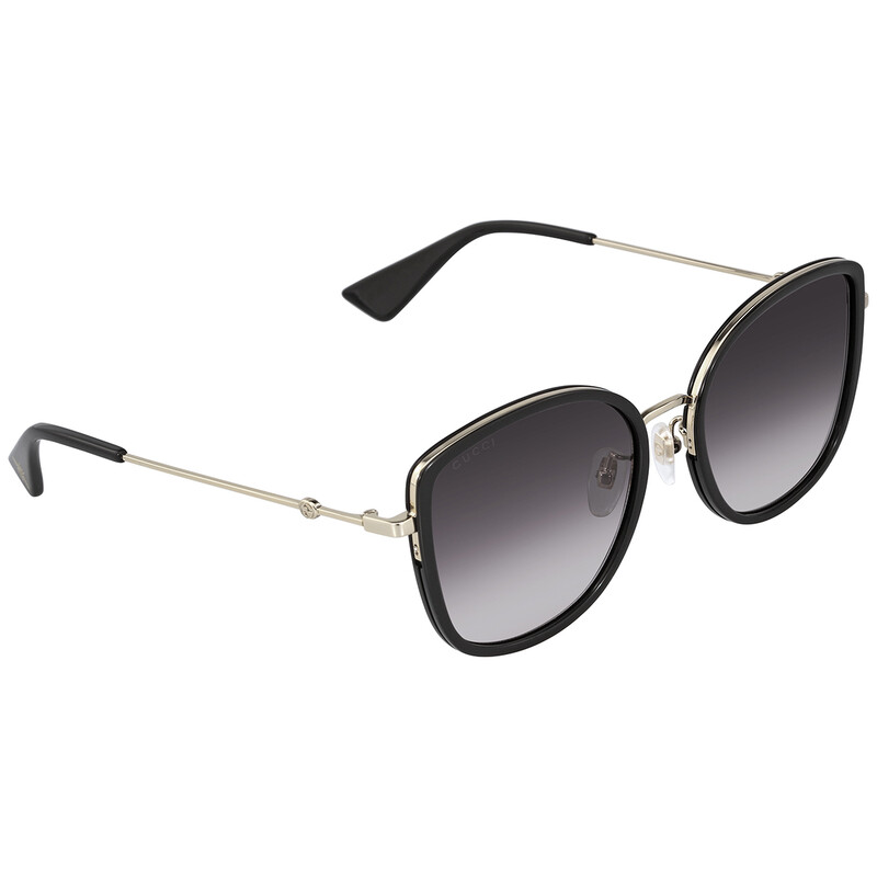 Gucci Grey Gradient Cat Eye Ladies Sunglasses GG0606SK 001  display picture 3