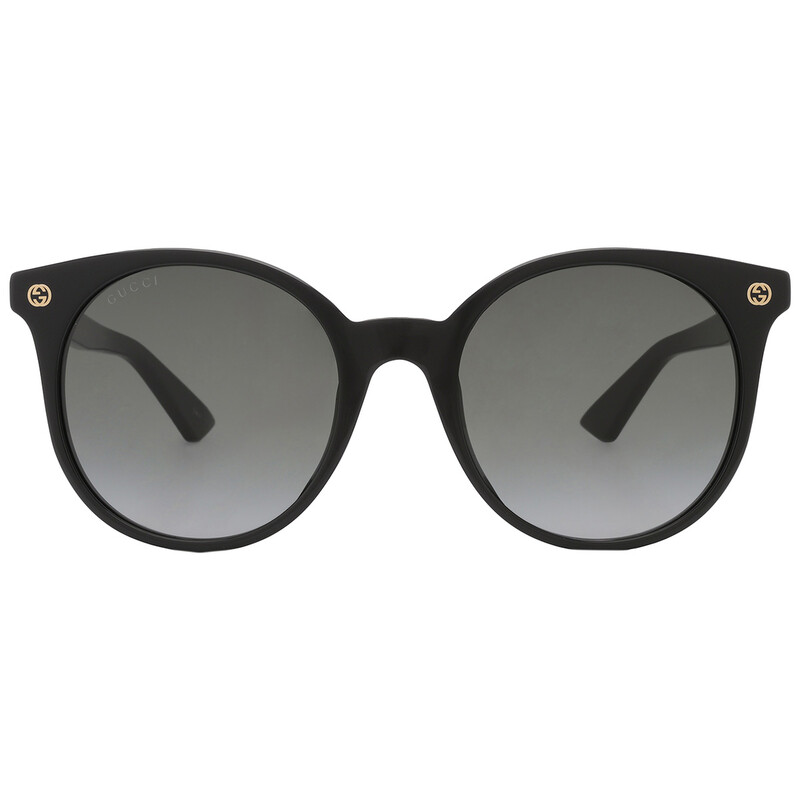 Gucci Grey Gradient Round Ladies Sunglasses GG0091S 001 52