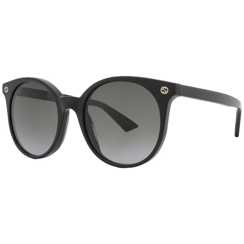 Gucci Grey Gradient Round Ladies Sunglasses GG0091S 001 52