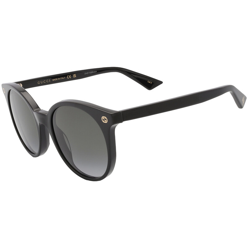 Gucci Grey Gradient Round Ladies Sunglasses GG0091S 001 52