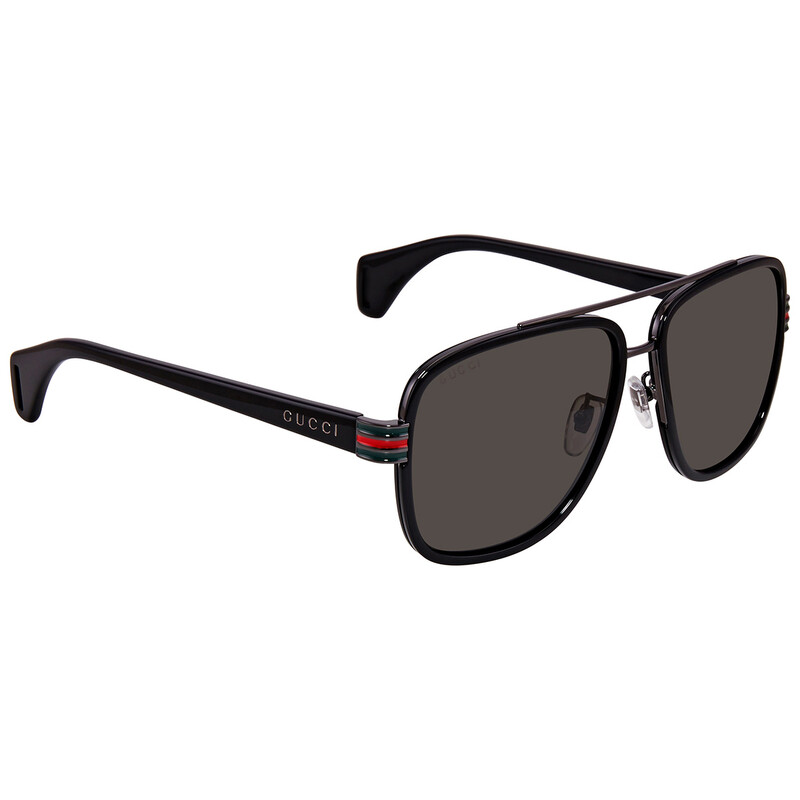 Gucci Grey Navigator Men's Sunglasses GG0448S 001 58 889652201856
