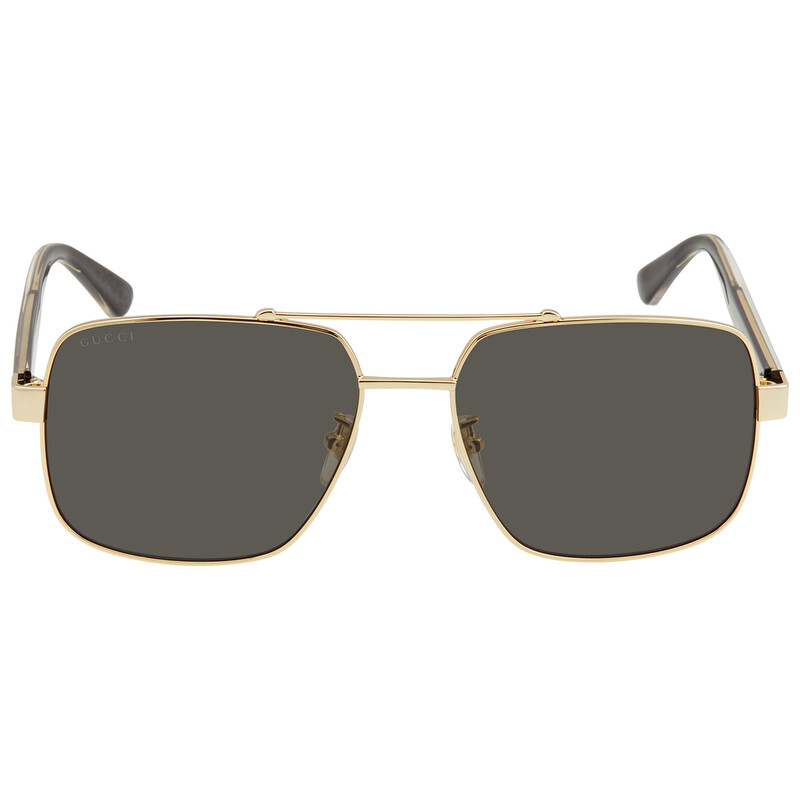 Gucci Grey Navigator Men's Sunglasses GG0529S 001 60 889652235639