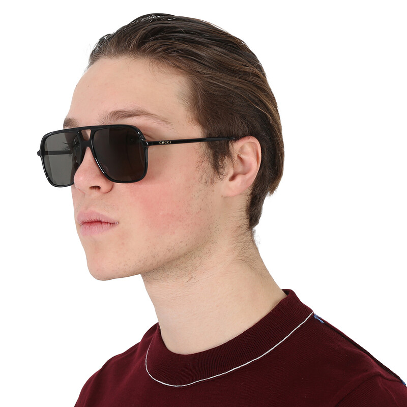 Gucci Grey Navigator Men's Sunglasses GG0545S 001 58 889652258928