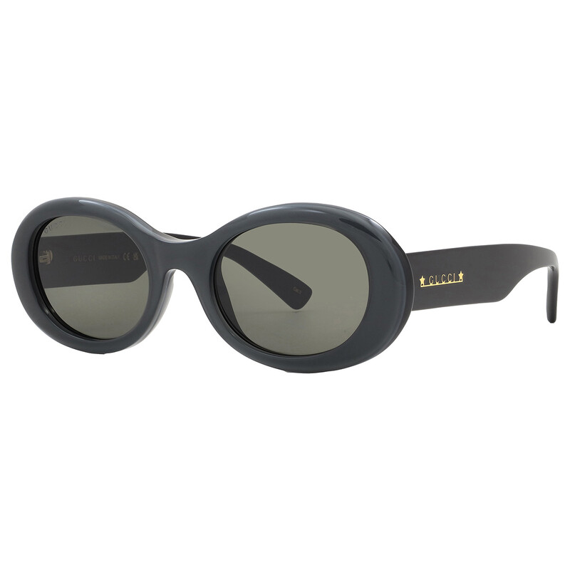 Gucci Grey Oval Ladies Sunglasses GG1587S 001 52 889652467740