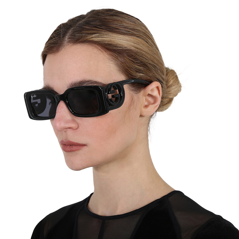 Gucci Grey Rectangular Ladies Sunglasses GG1325S 001 54