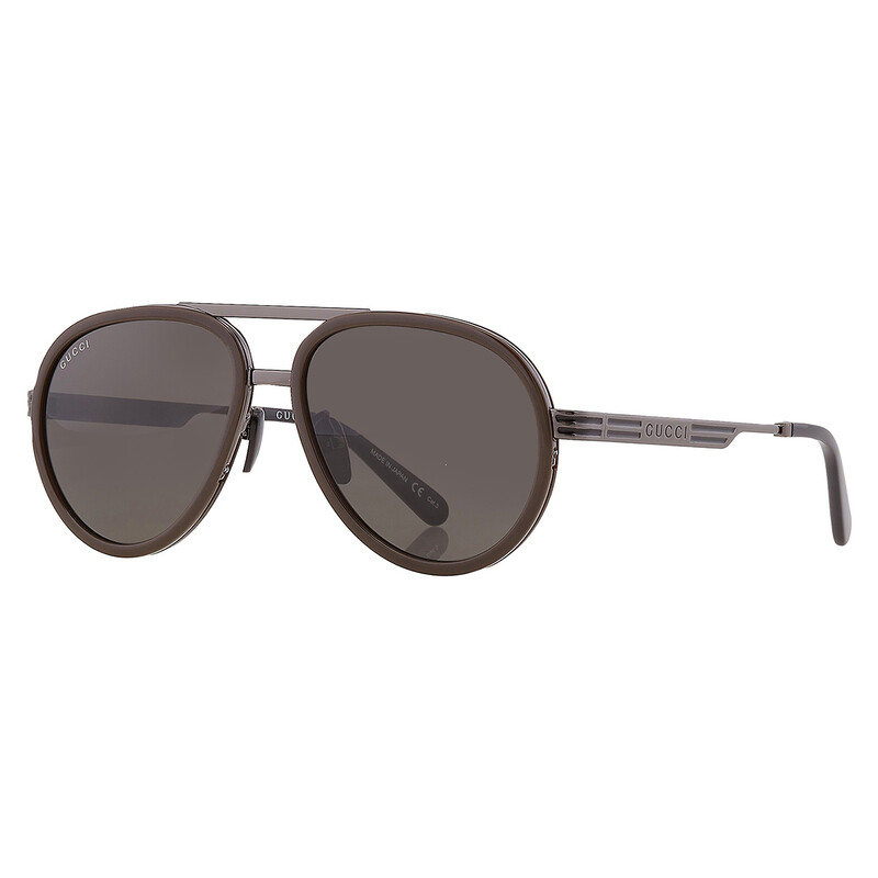 Gucci Grey Pilot Men's Sunglasses GG0982S 001 59 889652341613