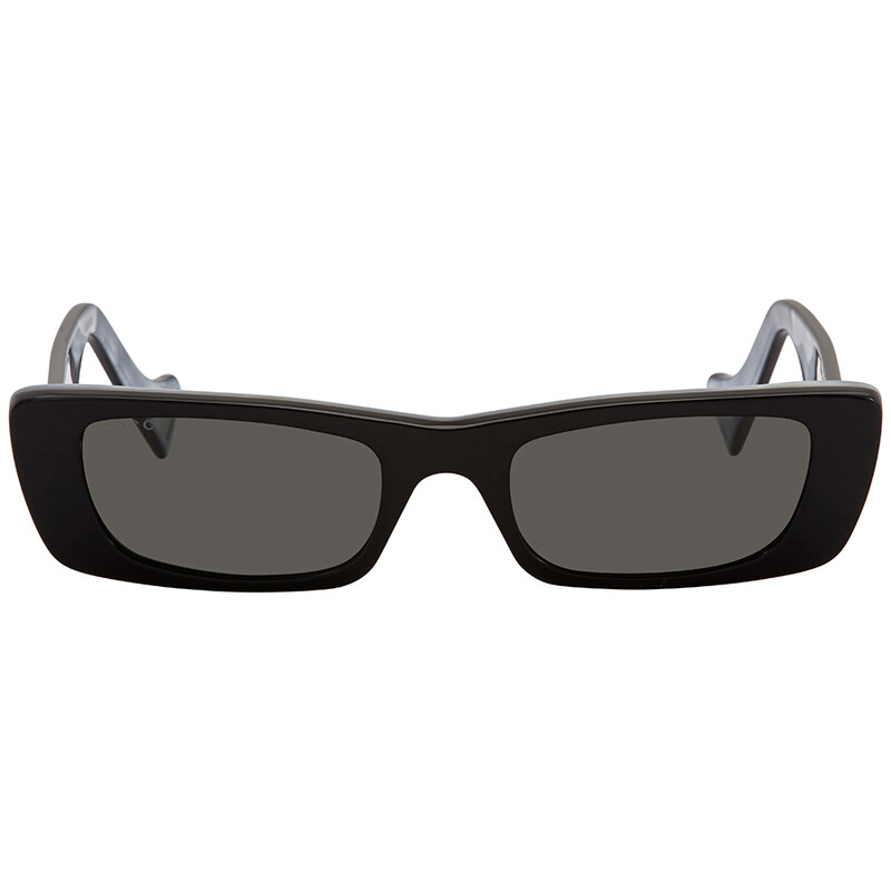 Gucci Grey Rectangular Ladies Sunglasses GG0516S 001 52