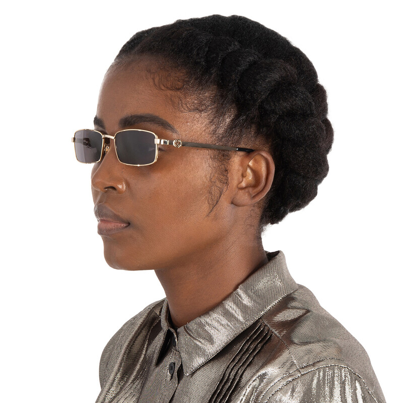 Gucci Grey Rectangular Ladies Sunglasses GG1600S 001 56  display picture 2