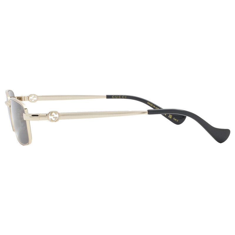 Gucci Grey Rectangular Ladies Sunglasses GG1600S 001 56