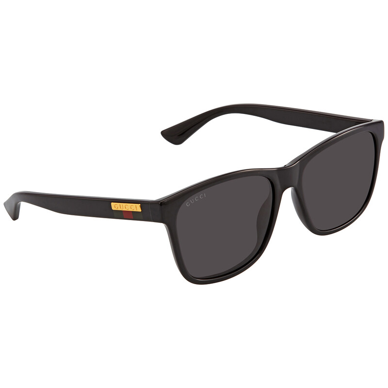 Gucci Grey Rectangular Men's Sunglasses GG0746S 001 57