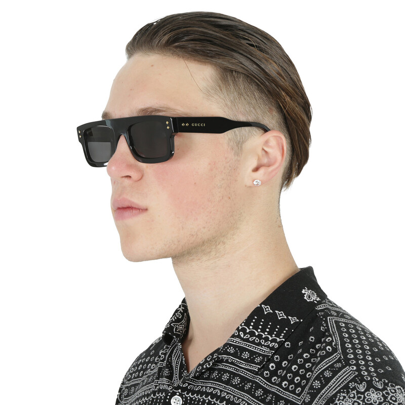Gucci GG1085S 001 Square Sunglasses - Black/Grey Gucci GG1085S Sunglasses Men main image 4
