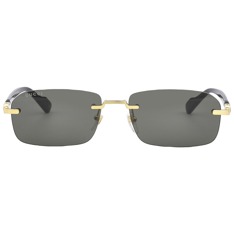 Auth Gucci GG1221S Black Lens Rectangular Sunglasses with Silver Accents Gucci GG1221S 001 Rectangle Gold Sunglasses | SmartBuyGlasses US main image 4