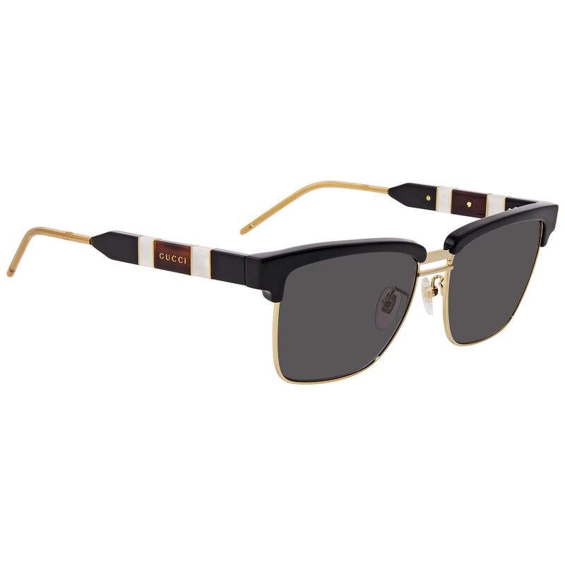 Gucci Grey Rectangular Sunglasses GG0603S 001 56 889652255415