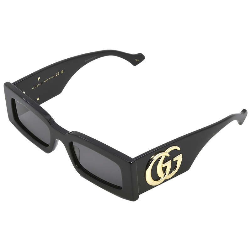 Gucci Grey Rectangular Sunglasses GG1425S 001 53 889652440415