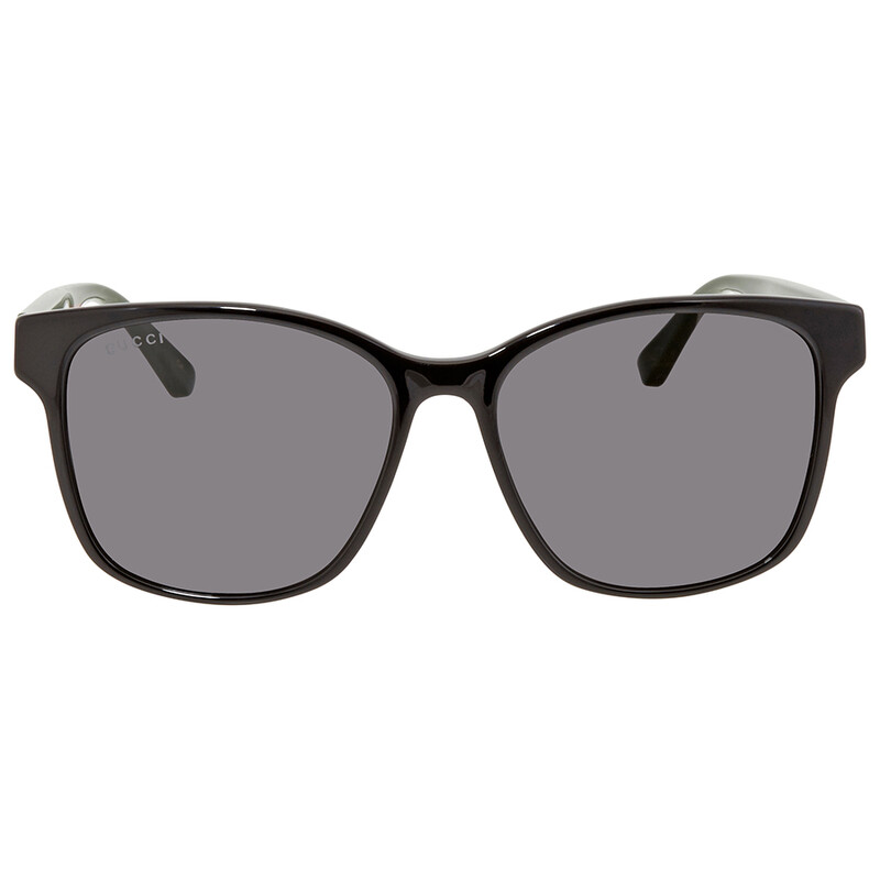 Gucci Grey Rectangular Unisex Sunglasses GG0417SK 001 56  display picture 2