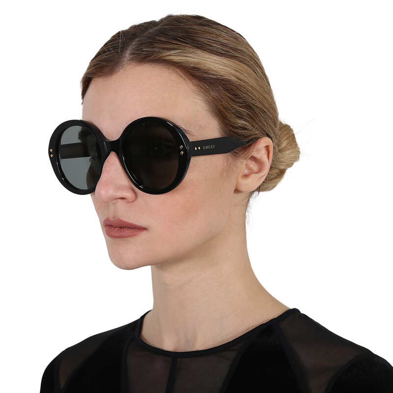 Gucci Grey Round Ladies Sunglasses GG1081S 001 54 889652375052