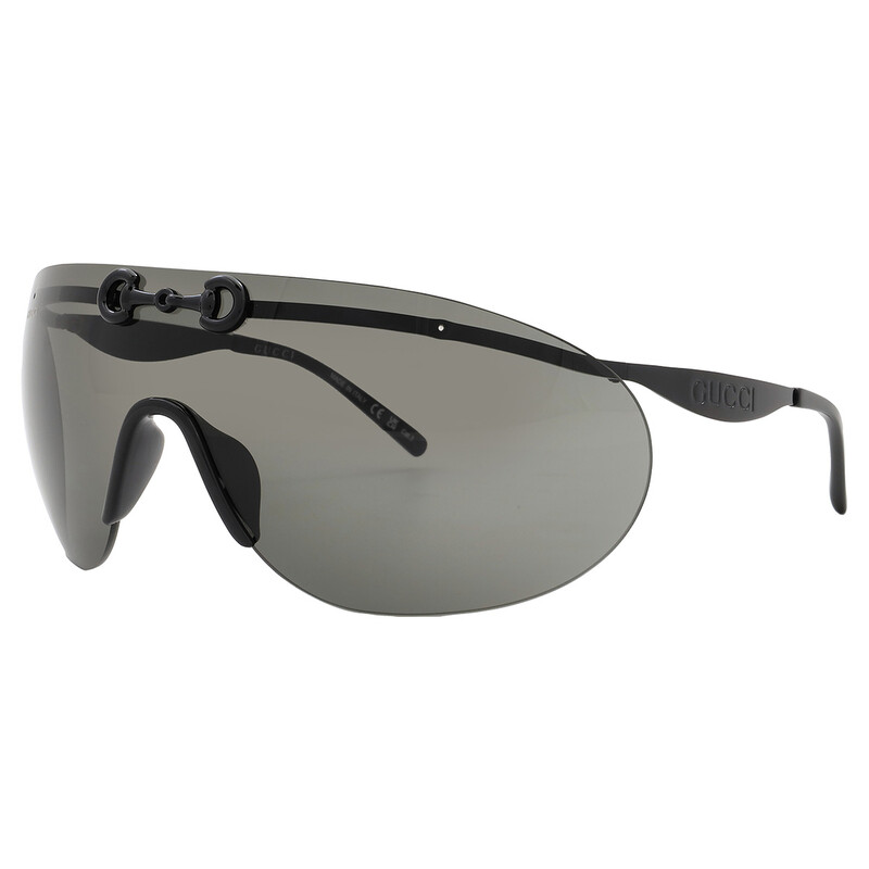 NEW AUTHENTIC GUCCI GREY SUNGLASSES GUCCI SHIELD OR MASK SUNGLASSES Gucci Grey Gradient Lenses Rimless Shield Sunglasses 1854/S  main image 4