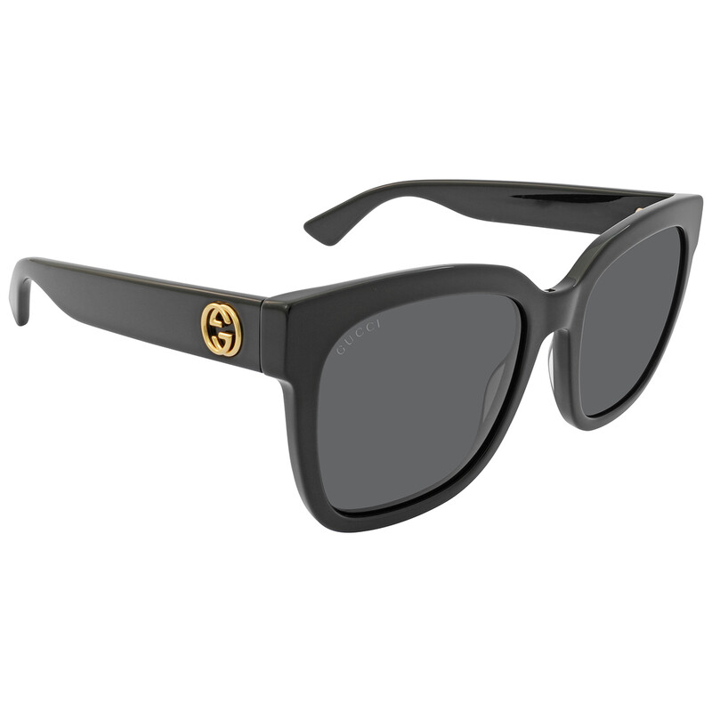 Gucci Grey Square Ladies Sunglasses GG0034SN 001 54 889652386355