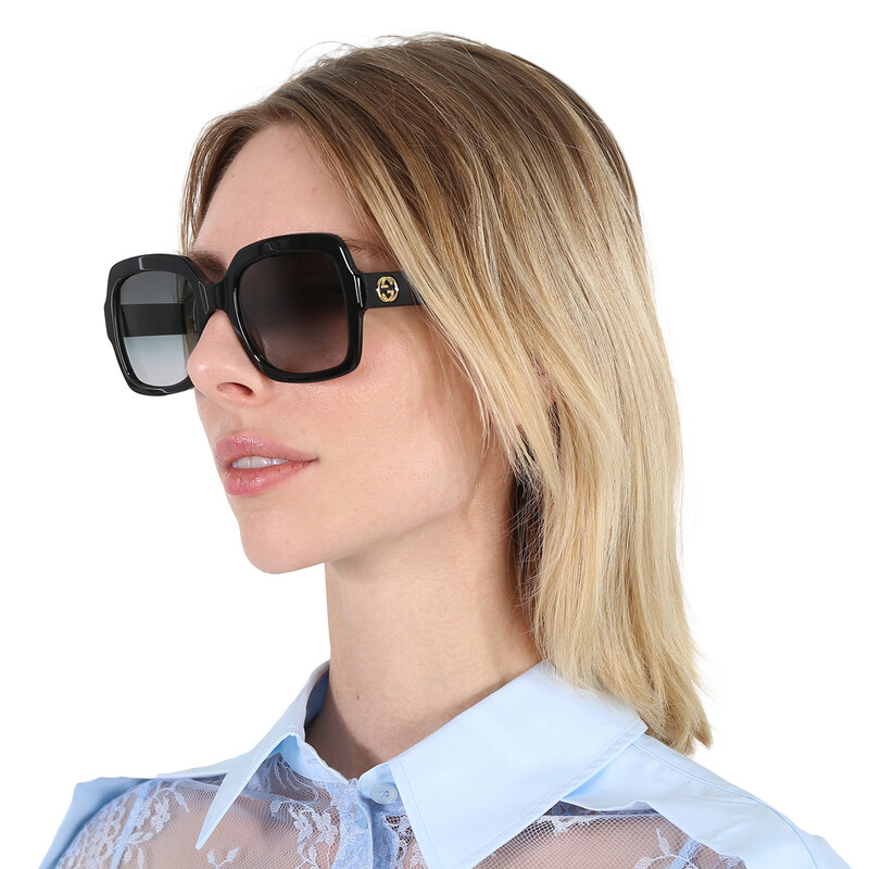 Gucci Grey Square Ladies Sunglasses GG0036SN 001 54 889652385372