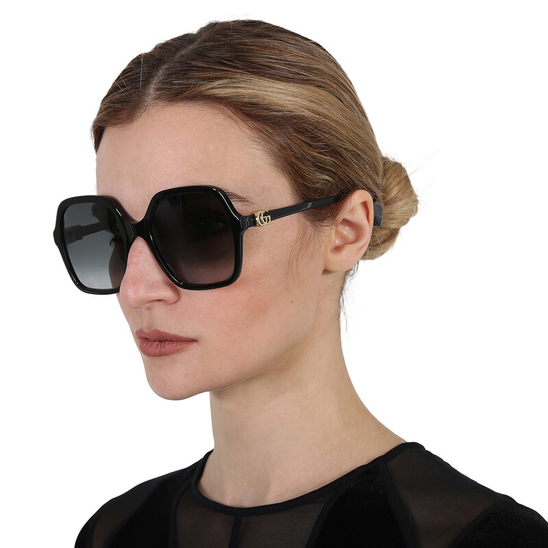 Gucci Grey Square Ladies Sunglasses GG1072S 001 56 889652375151