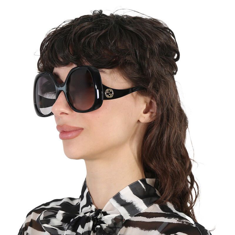 Gucci Grey Square Ladies Sunglasses GG1235S 001 55 