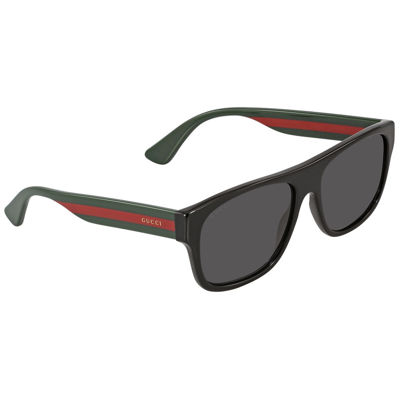 Gucci Grey Square Men's Sunglasses GG0341S 001 56 889652155616