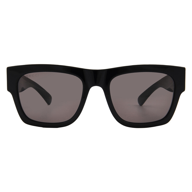 GUCCI リムレスサングラス（型番GG1793/S） Gucci Sunglasses GG1736S 003 Shiny Solid Black - eye-oo.com
