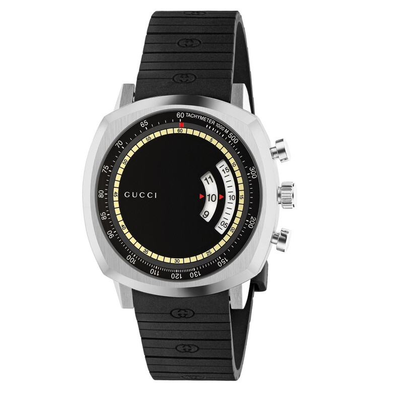 Gucci Grip Quartz Black Dial Men's Watch YA157301 731903473737