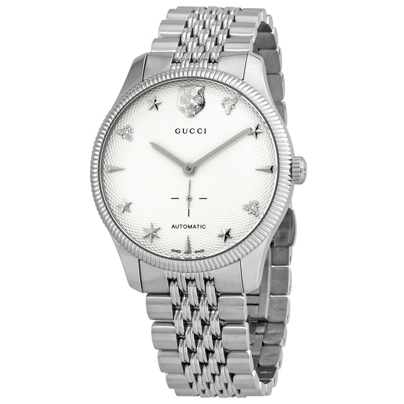 Gucci G-Timeless Automatic Silver Dial Men's Watch YA126354