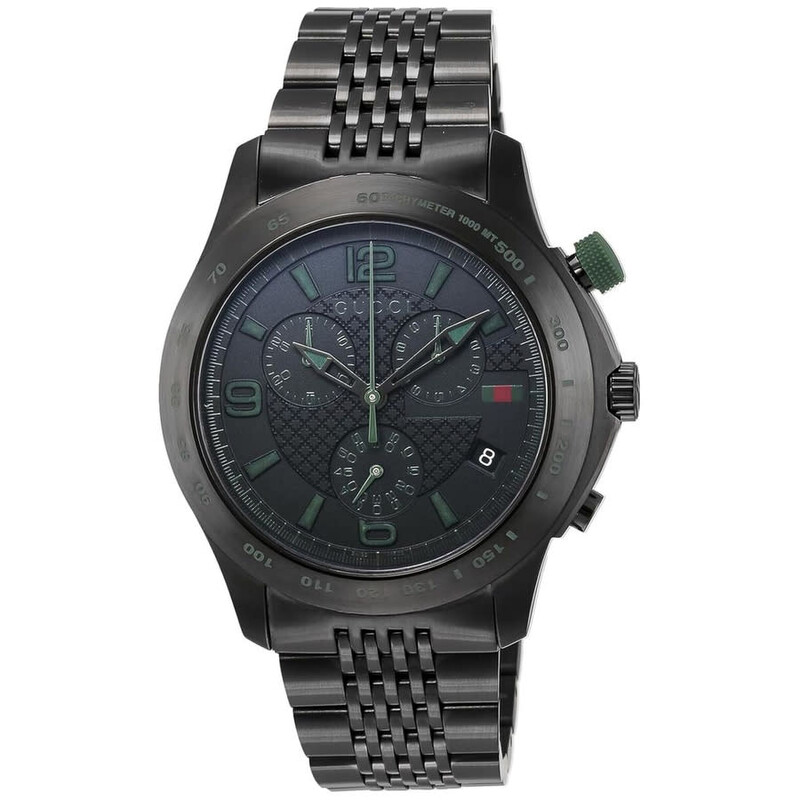 Gucci G-Timeless Chronograph Quartz Black Dial Men display picture 1