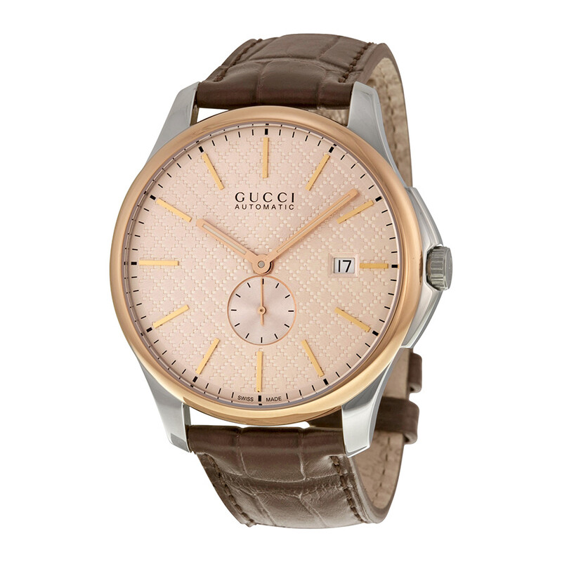Gucci G-Timeless Large Automatic Rose Dial Men's Watch YA126314