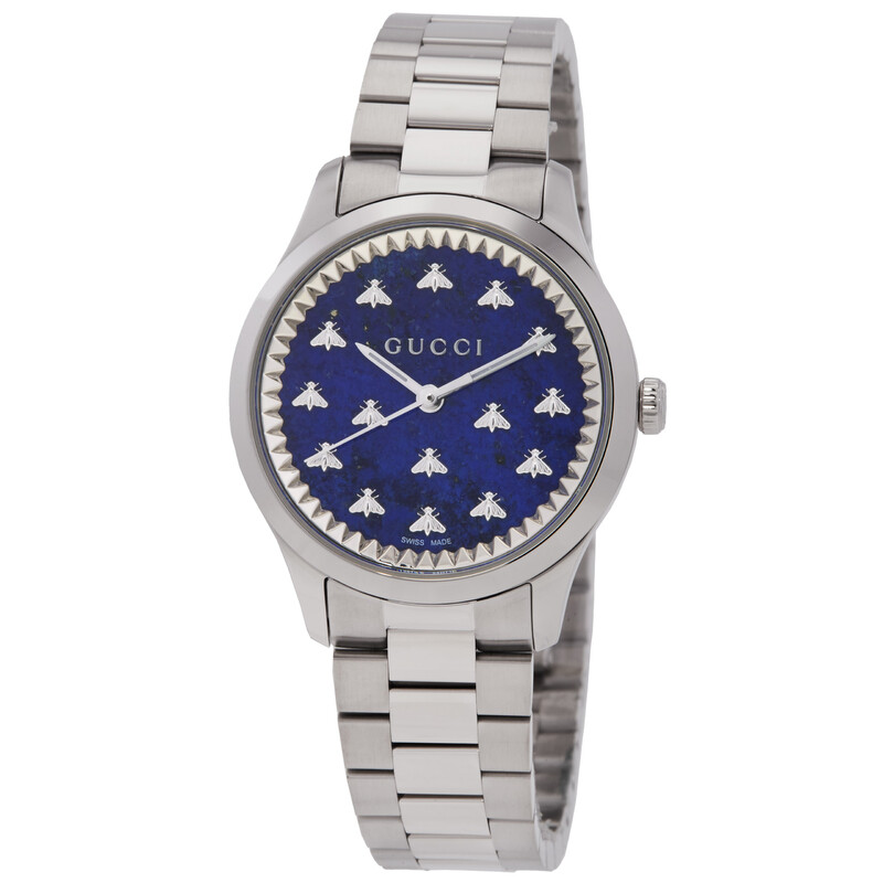 Gucci G-Timeless Watch With Bees Blue Dial Ladies Watch YA1265043