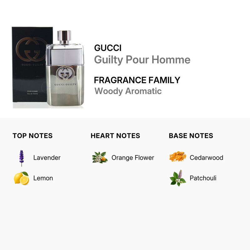 Gucci Guilty Pour Homme / Gucci EDT Spray 3.0 oz (m) 737052339047