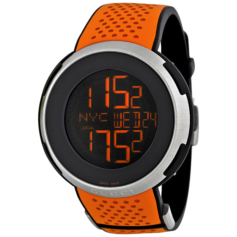 Gucci I-Gucci Sport XXL Digital Black Dial Men's Watch YA114104