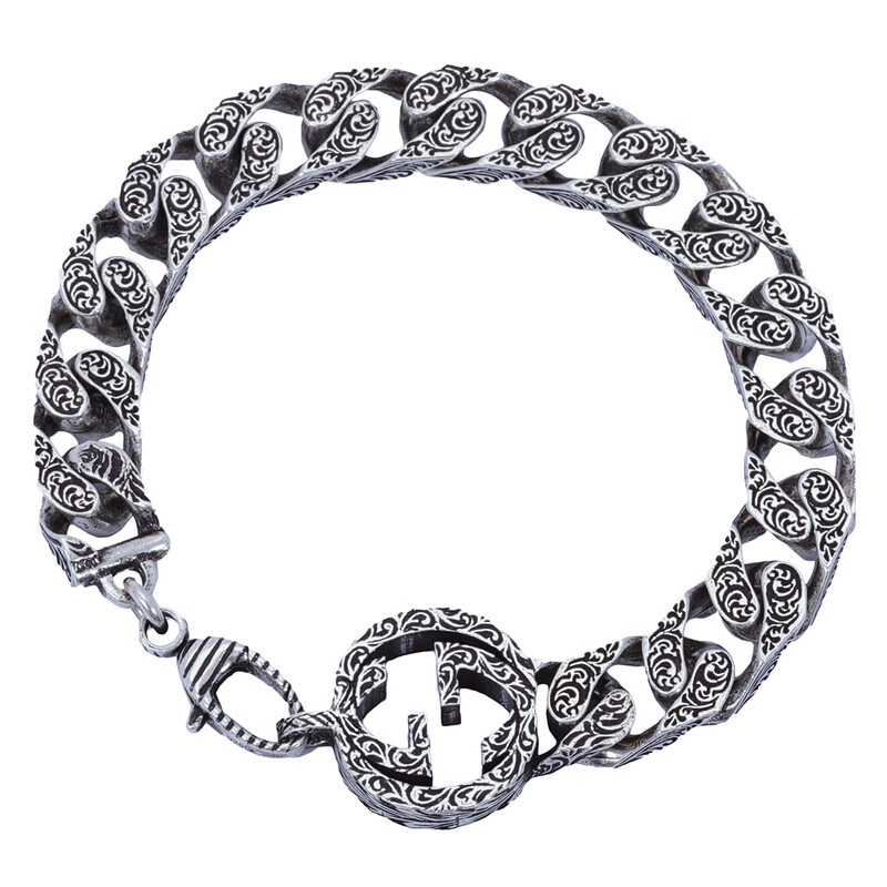 Gucci Interlocking G Chain Bracelet In Silver YBA454285001
