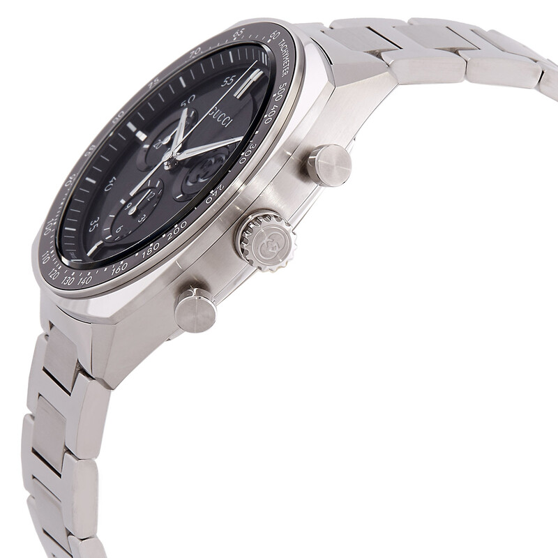 Gucci Interlocking G Chronograph Quartz Black Dial Men's Watch