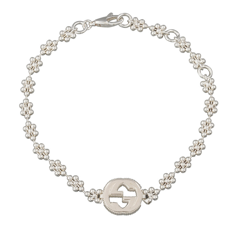 Gucci Interlocking G Sterling Silver Bracelet YBA481687001