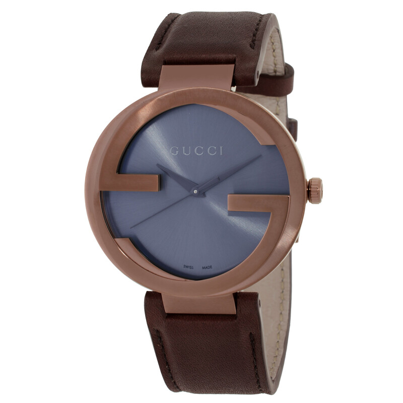 Gucci Interlocking Quartz Brown Dial Men's Watch YA133214