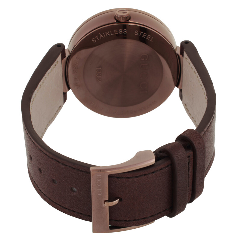 Gucci Interlocking Quartz Brown Dial Men's Watch YA133214