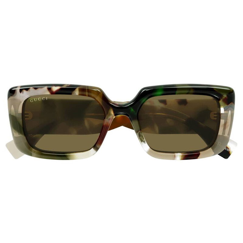 Gucci Khaki Rectangular Ladies Sunglasses GG1906S 002 53