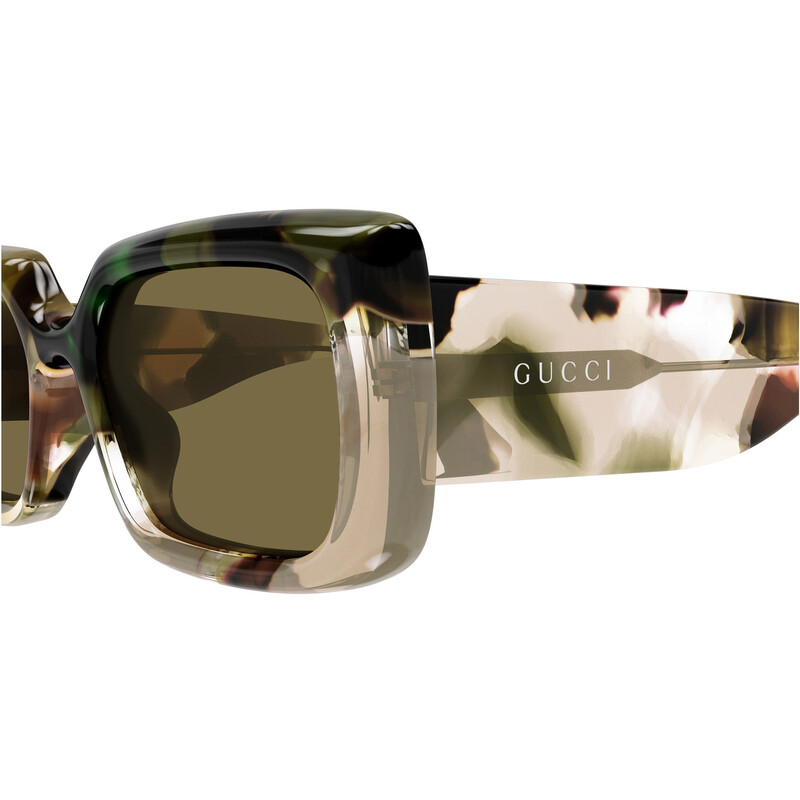 Gucci Khaki Rectangular Ladies Sunglasses GG1906S 002 53