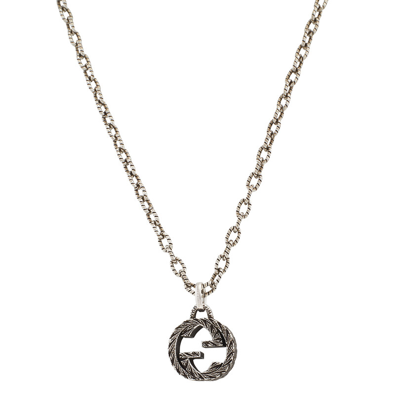 Gucci Ladies Aged Interlocking G Necklace YBB455307001 - Jewelry