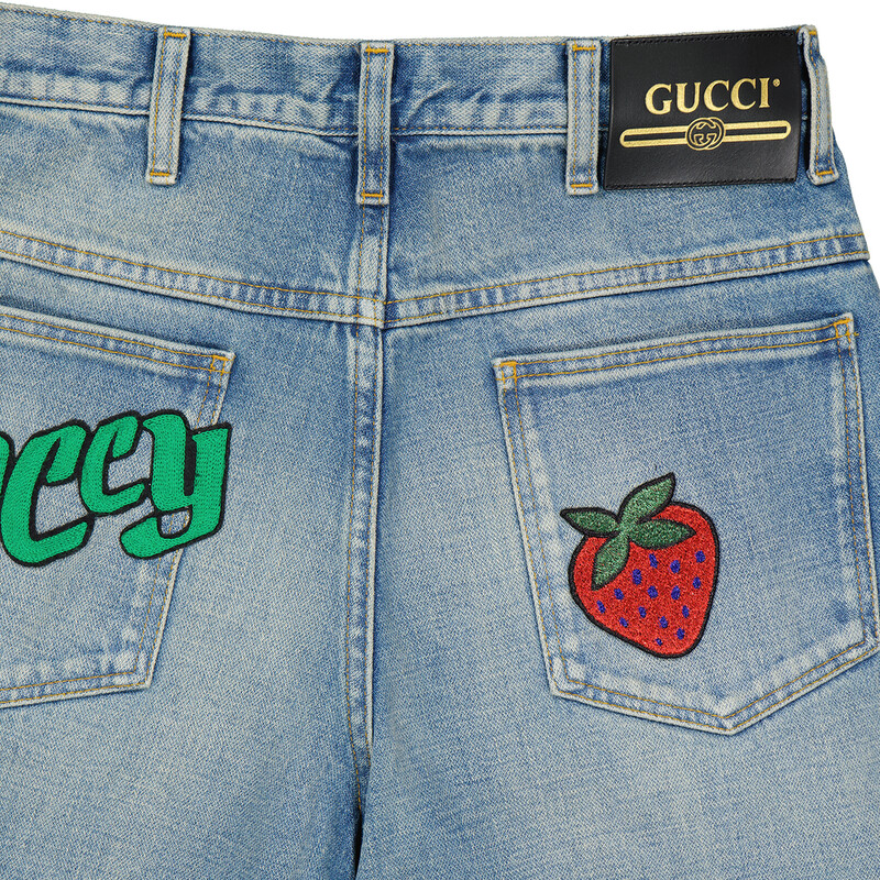 GUCCI チェリー刺繍 デニムショートパンツ　26 楽天市場】ショートパンツ レディース（ブランドグッチ）の通販